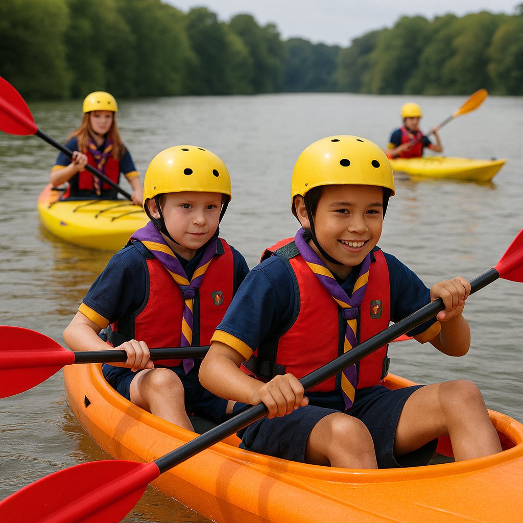 Cubs kayaking